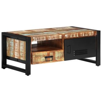 vidaXL Mesa De Centro De Madera Maciza Reciclada 100x50x41 Cm Vidaxl