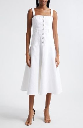 Cinq &agrave; Sept Veena Fit & Flare Dress in White at Nordstrom, Size 00