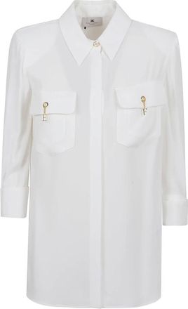 Elisabetta Franchi Mujer, Blusas y Camisas, Blanco, Talla: XS