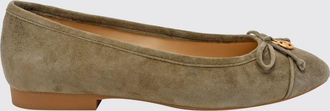 Michael Kors Ballerine Piper Flex in camoscio con fiocco e logo MK