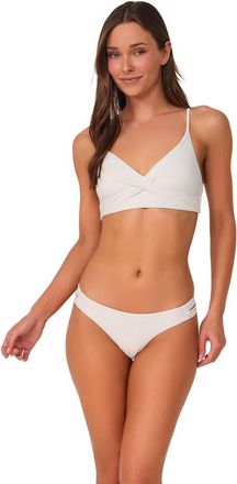 Sunsets Lyla Bralette Bikini Swimsuit Top in White Lily at Nordstrom, Size Xx-Large