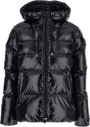 Pinko Zwarte Crystal Caban Jas - Dames - Winterjassen - Zwart - S - Jassen