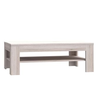 Home Heavenly Home Heavenly - Mesa Centro Con Revistero Kevin, Moderna Lineal, De 120 Cm Ancho X 75 Cm Prof. Color: Roble Arena