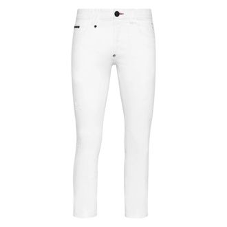 Philipp Plein Heren, Jeans, Wit, Maat: W33 Denim