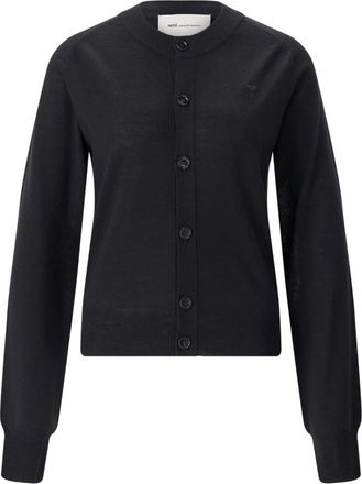 Ami Cardigans - Dames - Vesten - Zwart - L - Wol - Truien & Vesten