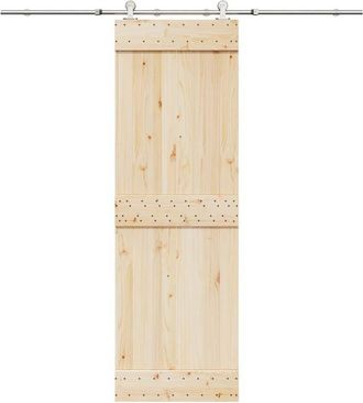 vidaXL Kit Binari Porta Scorrevole 200 cm Acciaio Inossidabile Argento - Vidaxl