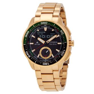 Citizen Promaster WaveTracker Perpetual Alarm Black Dial Mens Watch JV3002-51E
