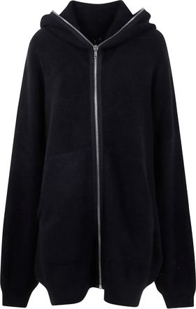 Rick Owens Felpa con cappuccio e zip - Nero