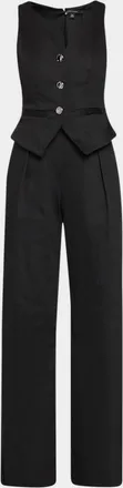 Black Halo Matias Vest Jumpsuit