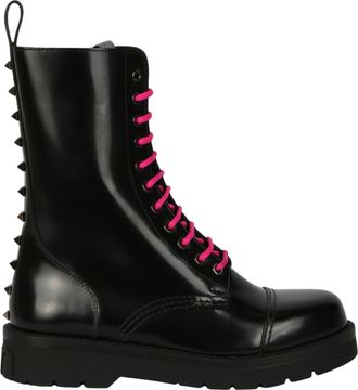 Valentino Patent Leather Combat Boots