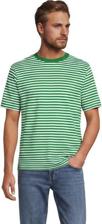 Lands End Short Sleeve Super Tee in Vibrant Clover/white Stripe at Nordstrom, Size Xx-Large