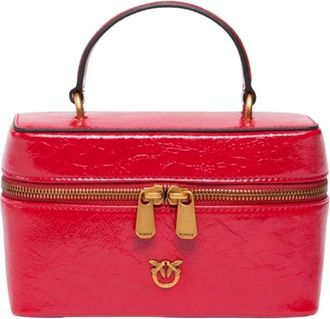 Pinko Vanity Soft Mini Crossbody - Dames - Mini tas - Rood - ONE Size - Leer - Tassen
