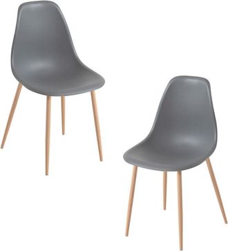 Regalos Miguel Packs Sillas Comedor - Pack 2 Sillas Mykle - Gris Oscuro