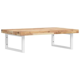 vidaXL Estante De Lavabo De Pared Acero Y Madera Maciza De Acacia Vidaxl