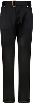 Tom Ford Zwarte Zijden Duchess Boyfriend Fit Broek - Dames - Slim Fit Broeken - Zwart - XS - Broeken