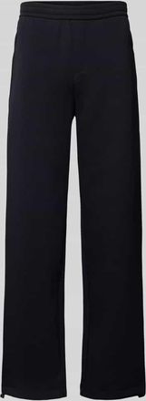 A|X Armani Exchange Straight Leg Sweatpants mit Rei&szlig;verschlusstaschen in Marine, Gr&ouml;&szlig;e XL