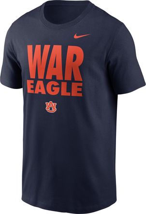 Nike Auburn Sideline Slogan Nike Mens Dri-FIT College Long-Sleeve T-Shirt in Blue | 02ET41SAUN-H2B