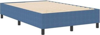 vidaXL Cama Tipo Box Spring Azul 120 X 190 Cm Telas De Pana Vidaxl