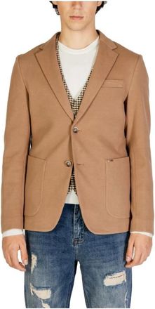 Gianni Lupo Heren, Jassen, Beige, Maat: XS Katoen