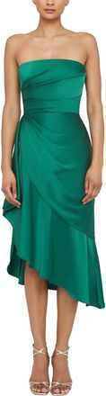 Theia Sinead Strapless Midi Dress