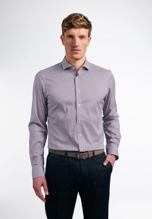 Eterna Langarmhemd ETERNA SLIM FIT, Herren, Gr. 39, Normalgr&ouml;ssen, rot, 4% Elasthan, 26% Polyamid, 70% Lyocell, schmal, Manschette, Hemden Langarmhemd, EASY 