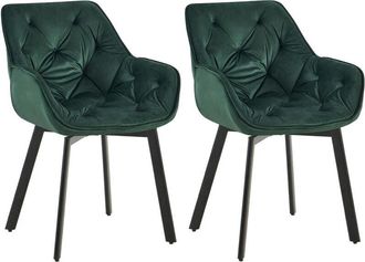 Clp Juego De 2 Sillas De Comedor Verde