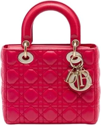 Dior Pre-owned Lady Dior - Dames - Vintage Handtas - Rood - ONE Size - Leer - Vintage