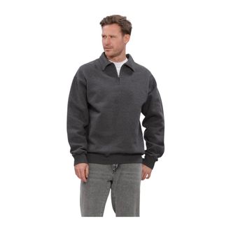 For&eacute;t Hook Half Zip - Heren - Sweatshirts & Hoodies - Grijs - Maat: L Katoen