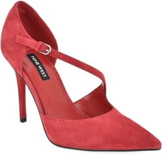 Nine West Candela Pointed Toe Pump in Med Red at Nordstrom, Size 10.5