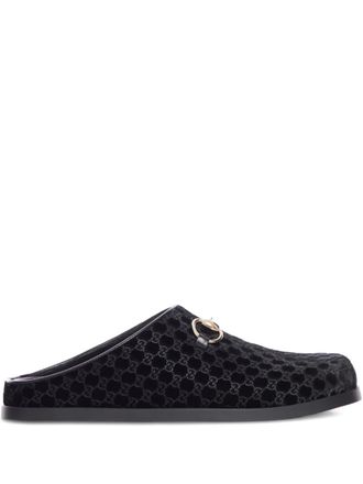 Gucci GG-pattern mules - Black