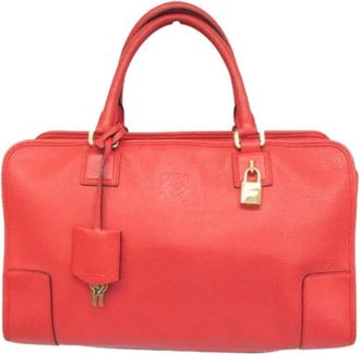 Loewe Pre-owned Handbags, female, Red, Size: ONE SIZE Pre-owned Amazona bag