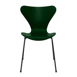 Fritz Hansen Serie 7 Stuhl, schwarz / Esche evergreen gef&auml;rbt