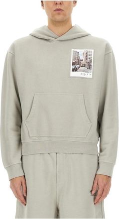 Helmut Lang Pocket Hoodie - Heren - Hoodies - Grijs - M - Hoodies & sweatvesten