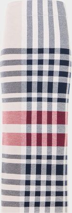 Akris Check Knit Midi Tube Skirt