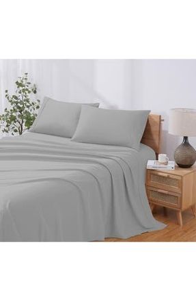 Modern Threads Solid Microfiber Sheet Set in Vapor Blue at Nordstrom Rack, Size California King