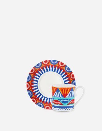 Dolce & Gabbana Fine Porcelain Espresso Set - Coffee Cups Multicolor Onesize