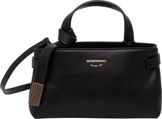 Emporio Armani Nora XS Crossbody Tas - Dames - Handtassen - Zwart - ONE Size - Katoen - Tassen