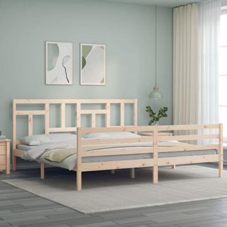vidaXL Bed Frame without Mattress 200x200 cm Solid Wood vidaXL