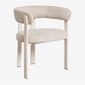 Sklum Pack De 2 Sillas De Comedor Con Reposabrazos Tapizadas Y En Hierro Jolie Sklum