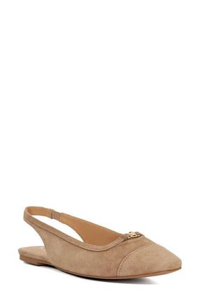 Dune London Hanna Slingback Cap Toe Flat in Caramel at Nordstrom, Size 6.5Us