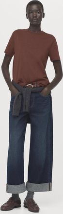 Mango Maglietta cotone maniche corte rosso mattone - Donna - XXS - MANGO