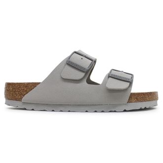 Birkenstock Arizona BS Birko-Flor Unisex Slides Sandals - Stone Coin - Size:UK 4.5