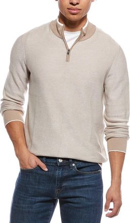 Raffi Links Stitch Zip Mock Neck Sweater