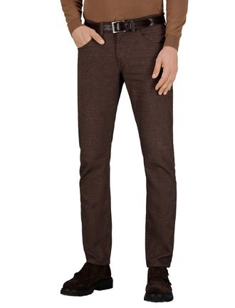 Gardeur pantalon katoen Gardeur bruin effen 5 pocket