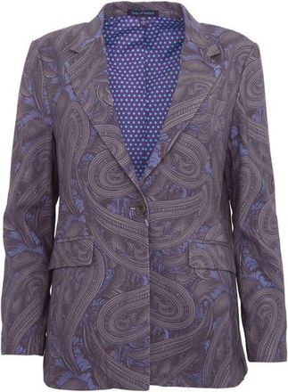 Lords of Harlech Julia Stretch Wool Tailored Blazer in Badalona Smoke at Nordstrom, Size 12