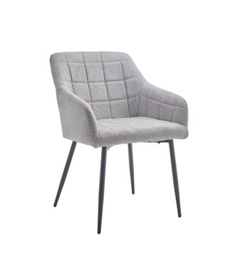 Home Heavenly Home Heavenly - Pack 2 Sillas Freya, Dise&ntilde;o Envolvente, Tapizadas En Tela Con Patas Met&aacute;licas Estilo N&oacute;rdico. Color: Gris Jaspeado