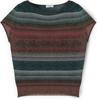 Motivi Fijne gestreepte trui van Lurex garenmix - Dames - Spencers - Veelkleurig - M - Polyester - Truien & Vesten