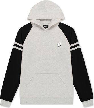 Dalix Mens Ghost Varsity Midweight Hooded Sweatshirt in Oatmeal Black at Nordstrom, Size Small