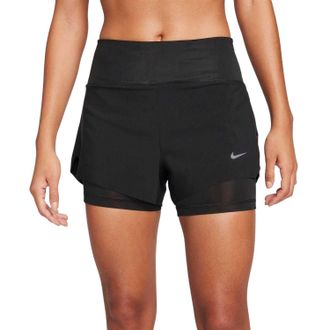 Nike FIT Swift 2-in-1-hardloopbroek voor dames (Zwart)