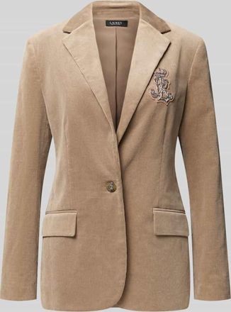 Lauren Ralph Lauren Blazer mit Label-Patch Modell CAHWIN in Taupe, Größe 34